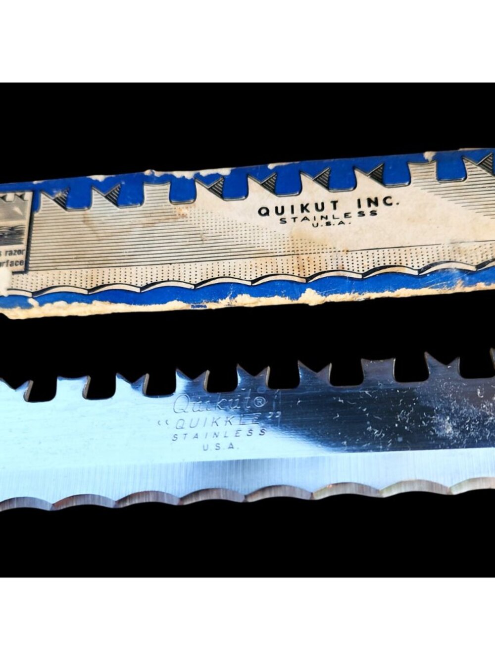 Vintage Quikut Quikkle Multi-Use Knife Frozen Food/Bread/Meat Stainless Steel 16